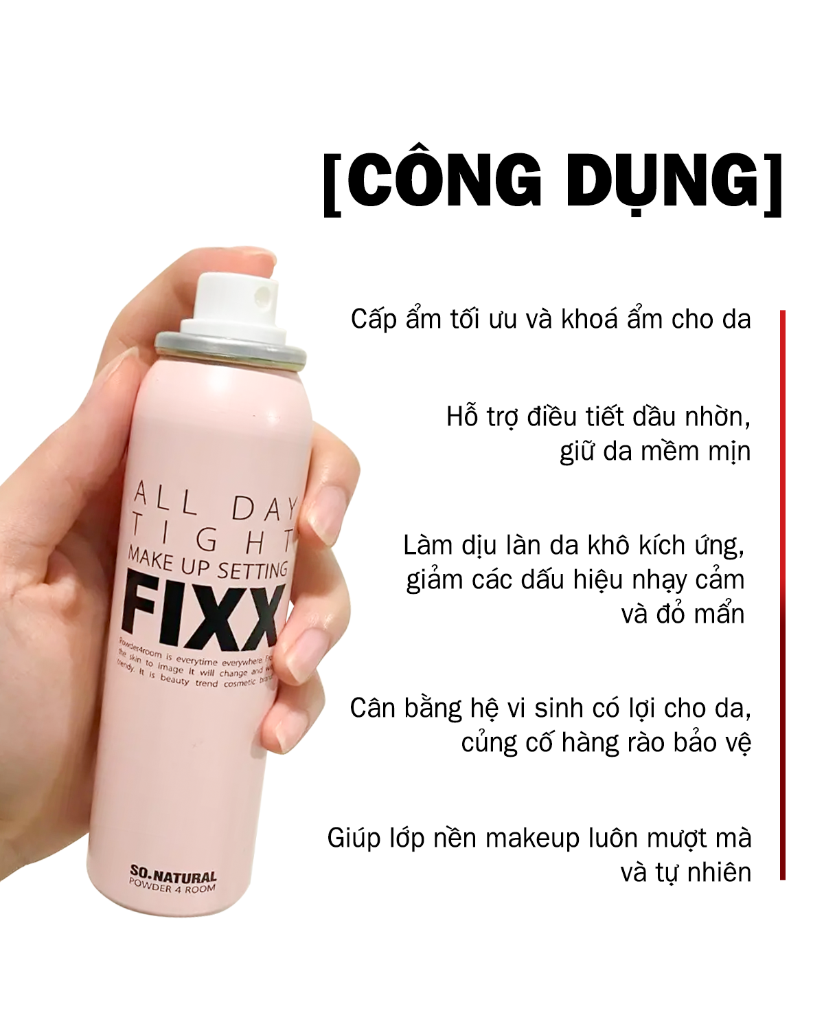 35ml/75ml/120ml Xịt Khóa Makeup Toàn Diện - Thiết kế