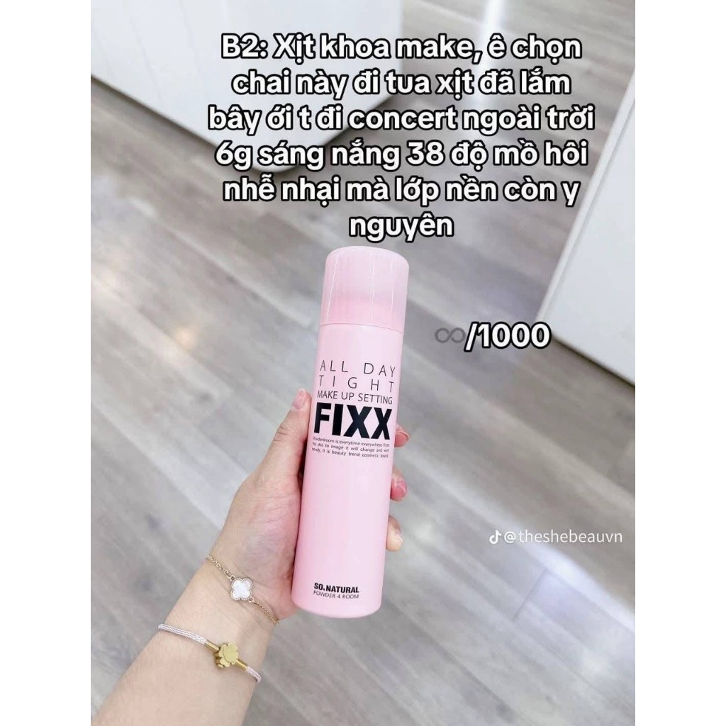{75ml} XỊT KHOÁ NỀN FiX SO NATURAL REAL MATTE MAKE UP SET... - Thiết kế