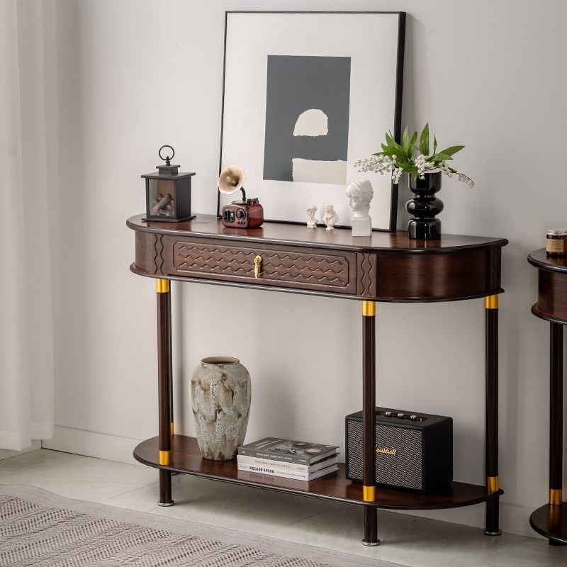 Bàn console hình bán nguyệt, kệ/tủ nhỏ kê tường cho lối… - Chi tiết