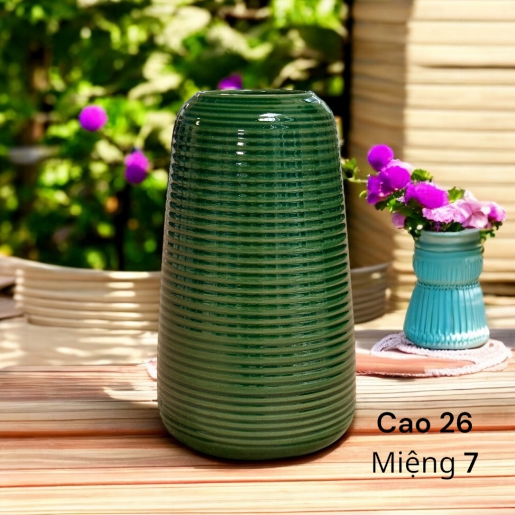 Bình Hoa Gốm Sứ Bát Tràng Dáng Đu Đủ - Chi tiết