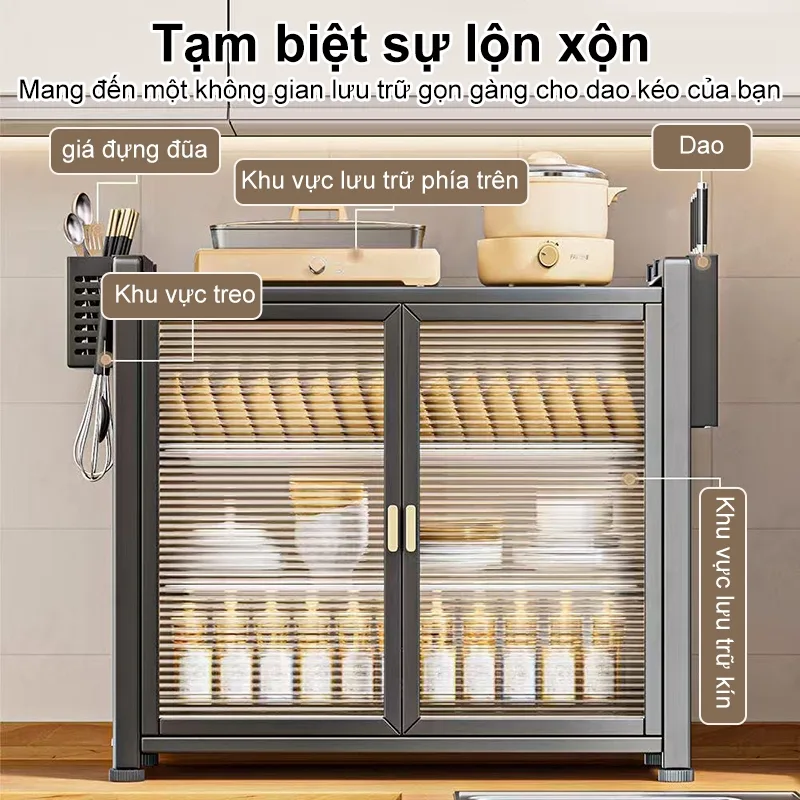 BMZAR Kệ đựng bát đĩa vật liệu thép chống bụi Tủ đựng ché... - Chi tiết