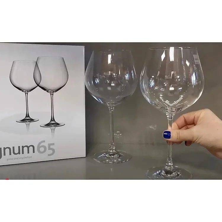 Bộ 2 ly pha lê uống rượu vang đỏ 650 ml Tiệp Khắc - Thiết kế