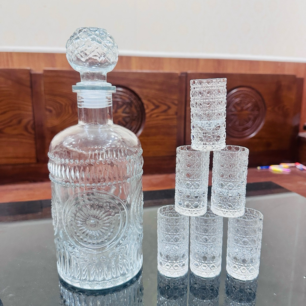 Bộ bình + ly tỉu thuỷ tinh cao cấp.! - Sử dụng