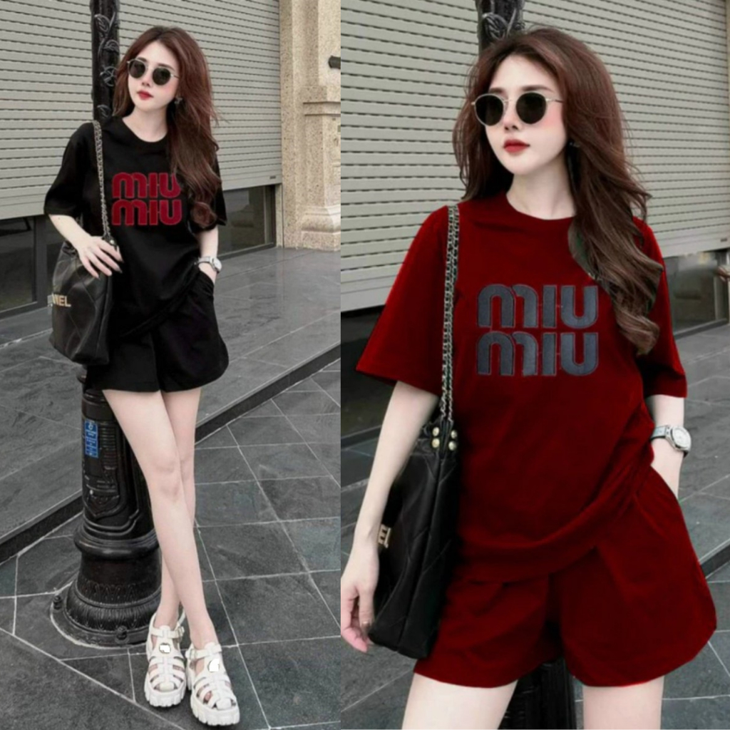 Bộ đồ nữ quần đùi áo cộc mặc nhà rẻ đẹp mùa hè set bộ quầ... - Chi tiết