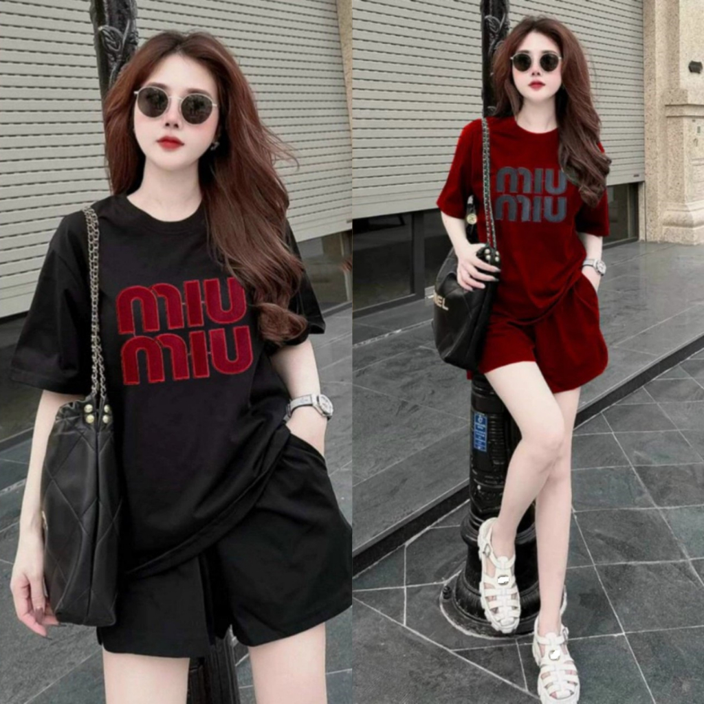 Bộ đồ nữ quần đùi áo cộc mặc nhà rẻ đẹp mùa hè set bộ quầ... - Sử dụng