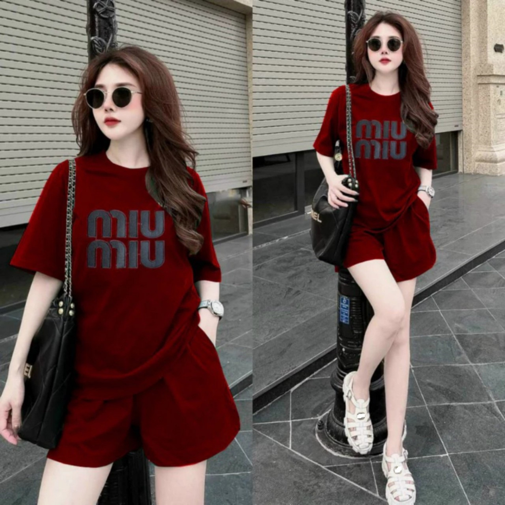 Bộ đồ nữ quần đùi áo cộc mặc nhà rẻ đẹp mùa hè set bộ quầ... - Góc nhìn khác