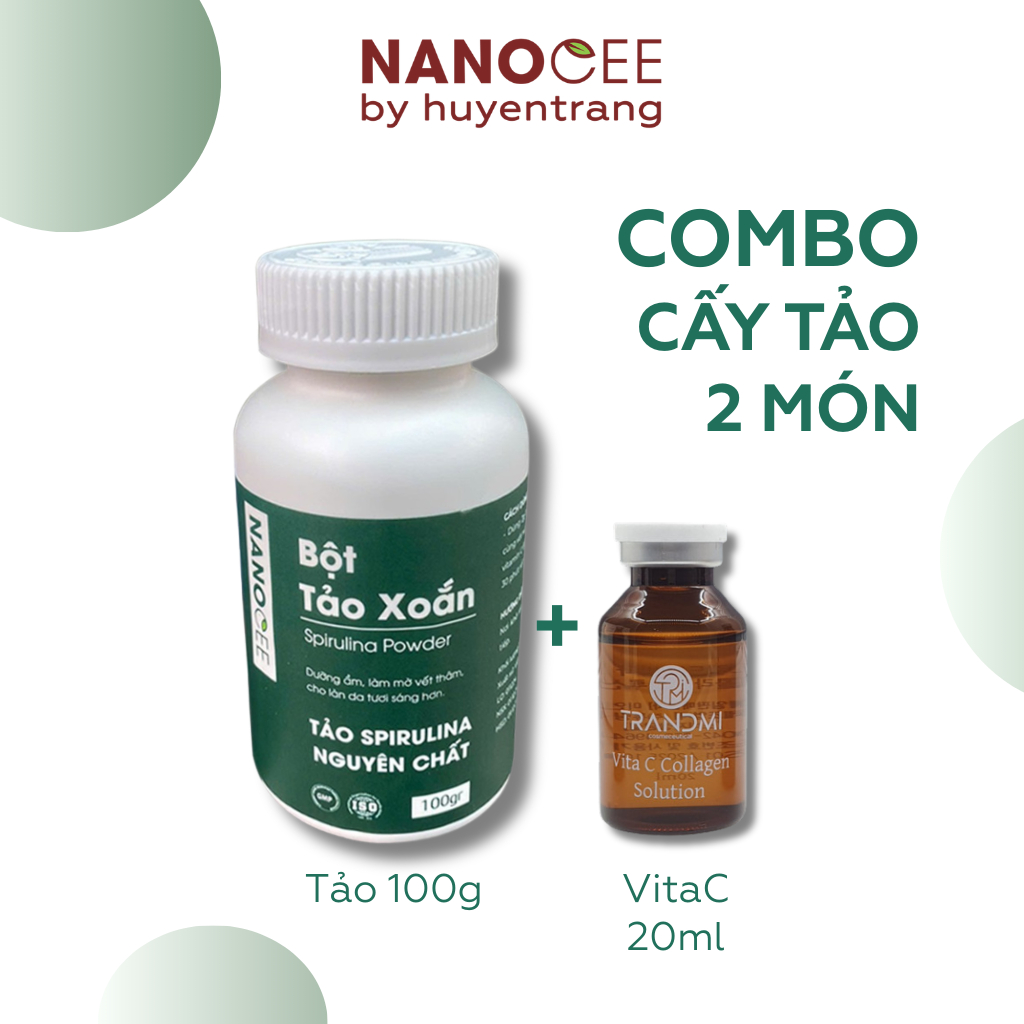 Bột mặt nạ tảo xoắn Spirulina, mask giúp căng bóng da, căng bóng, mờ nhăn, giảm - Chi tiết