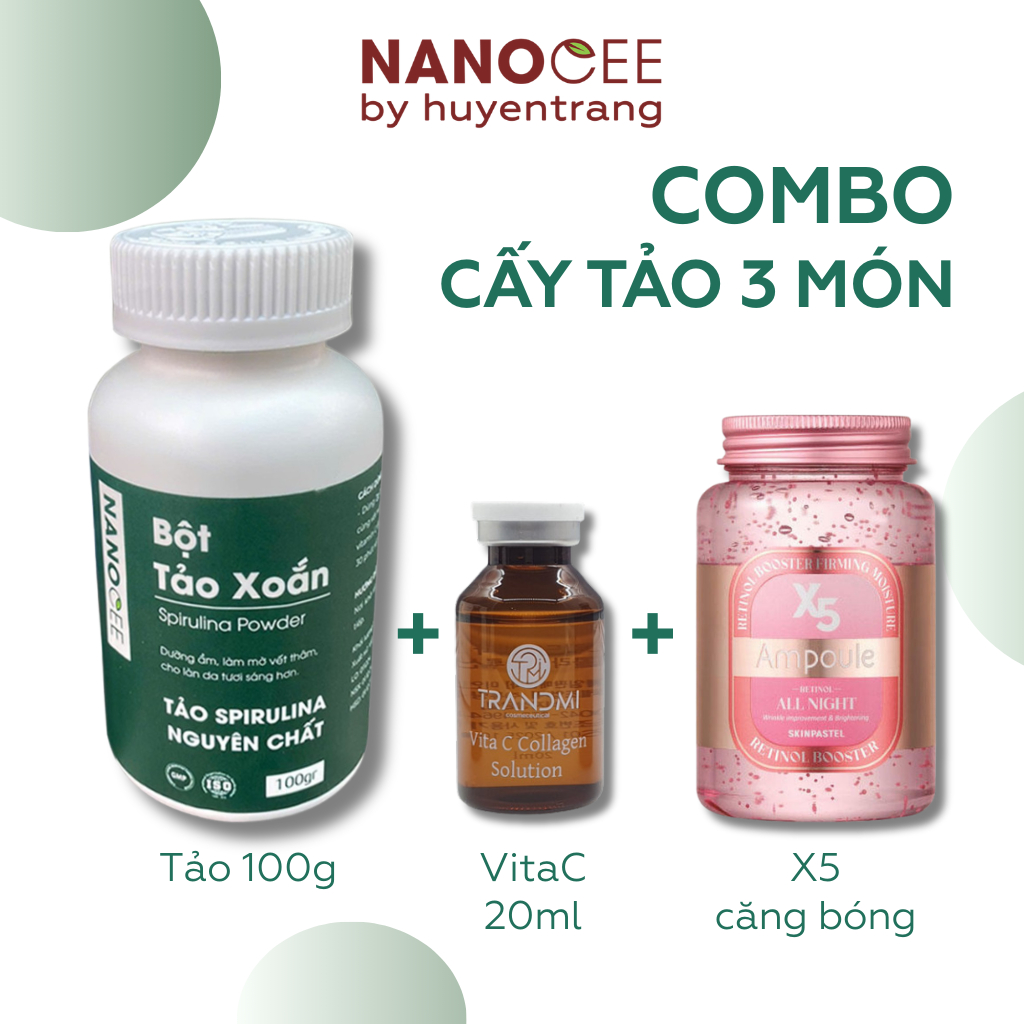 Bột mặt nạ tảo xoắn Spirulina, mask giúp căng bóng da, căng bóng, mờ nhăn, giảm - Góc nhìn khác