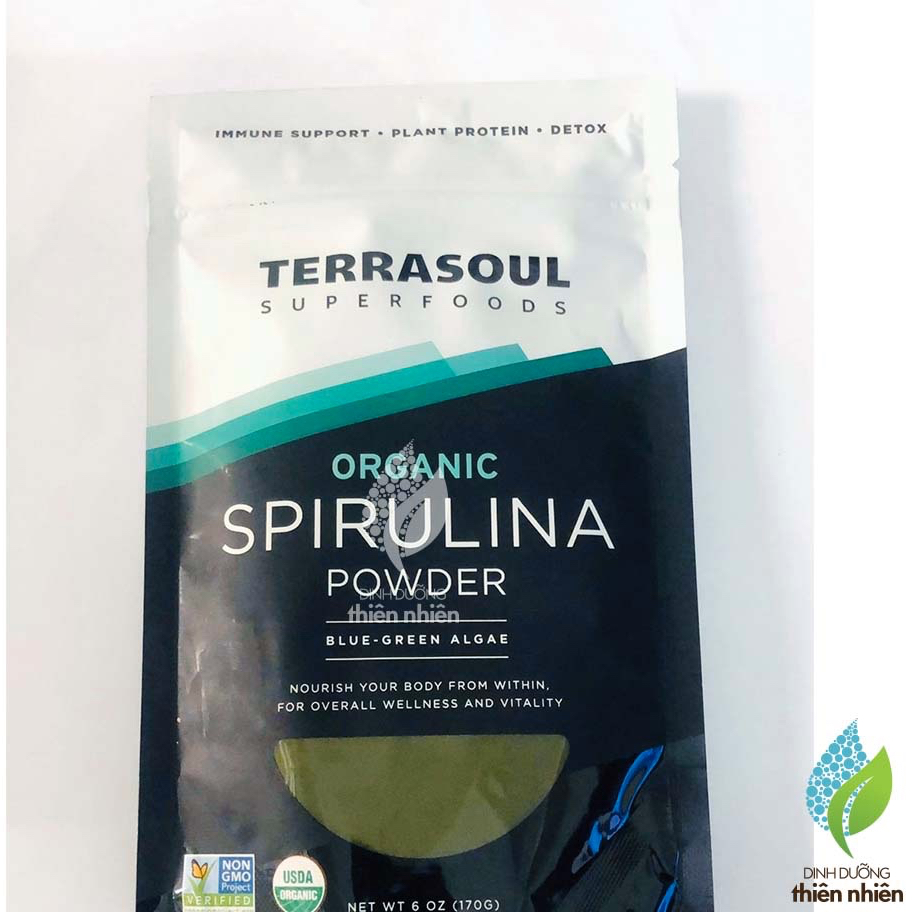 Bột Tảo Spirulina Hữu Cơ Terrasoul Organic Spirulina Powder, 170g & 454g