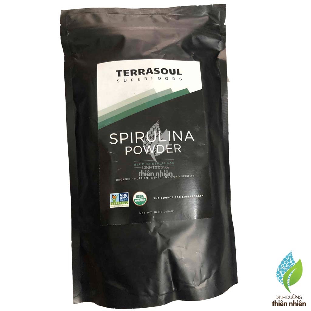 Bột Tảo Spirulina Hữu Cơ Terrasoul Organic Spirulina Powder, 170g & 454g - Góc nhìn khác