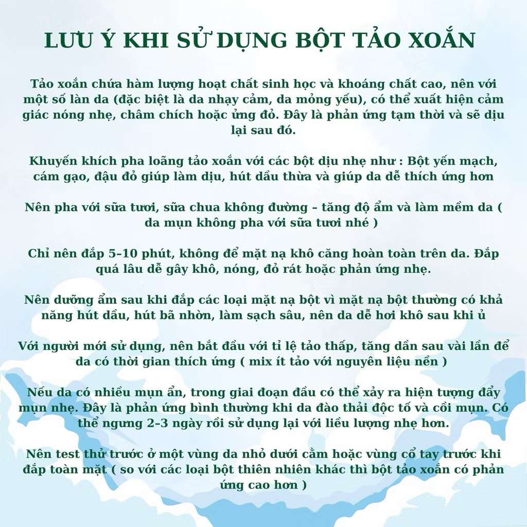 Bột tảo xoắn spirulina cao cấp nguyên chất