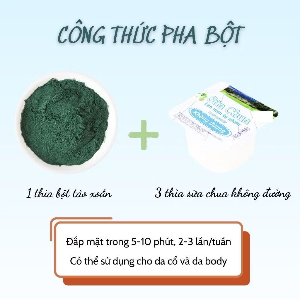 Bột tảo xoắn spirulina cao cấp nguyên chất - Chi tiết