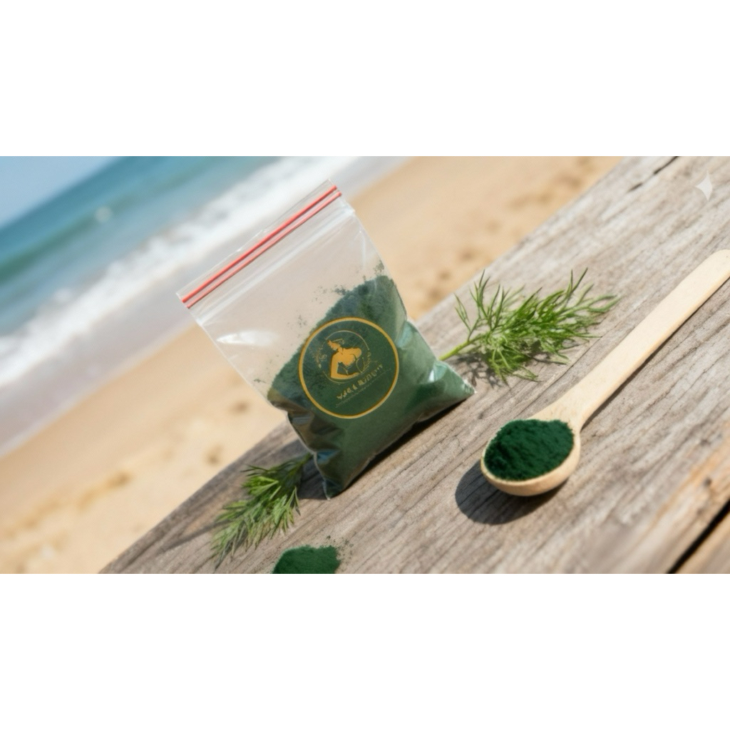Bột tảo xoắn Spirulina nguyên chất loại 1 Thenaturfarm [ 10GR ] Hỗ trợ sáng da, mờ thâm, giảm mụn.