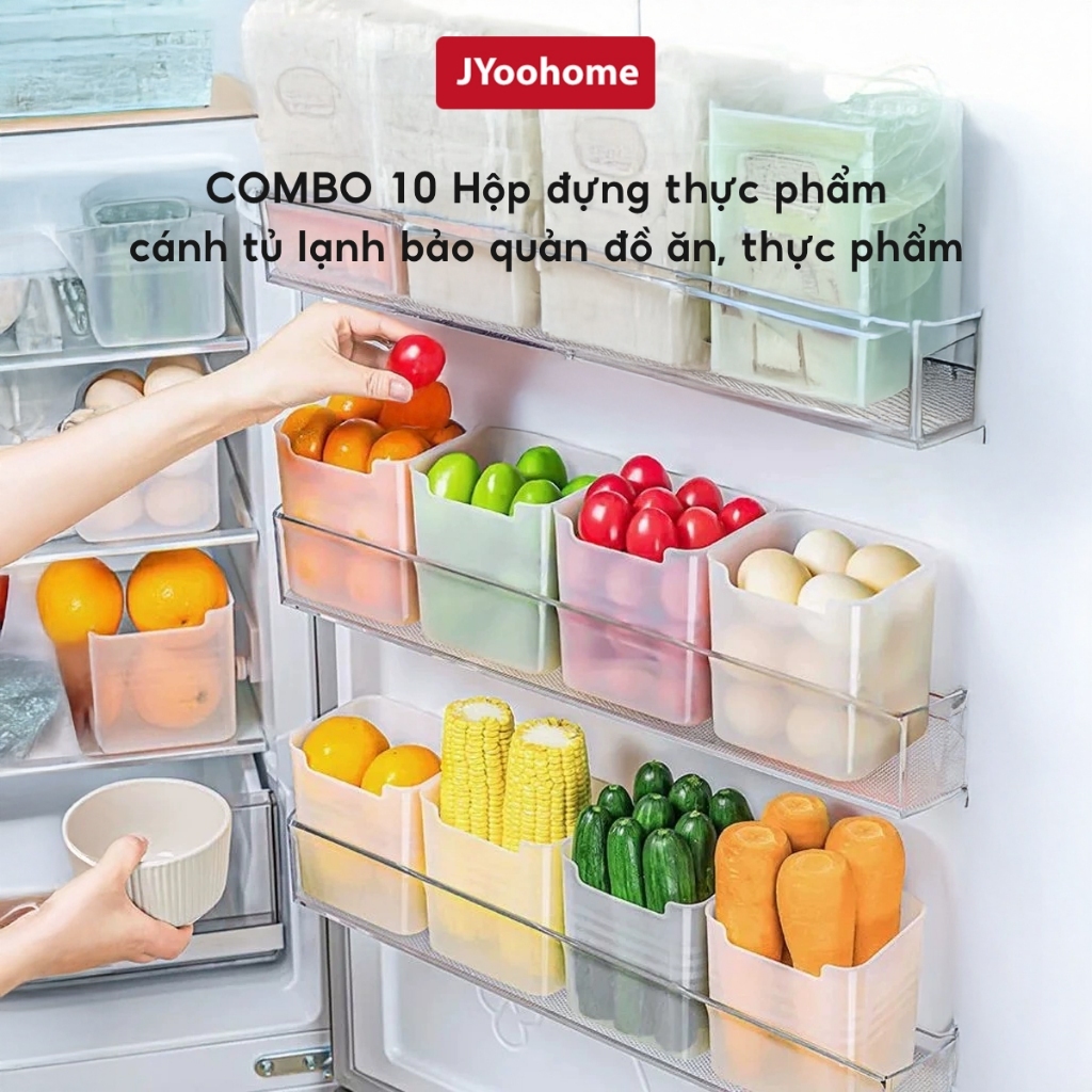 COMBO 10 Hộp Đựng Thực Phẩm Nhựa Cánh Tủ Lạnh JYoohome Hộ... - Thiết kế