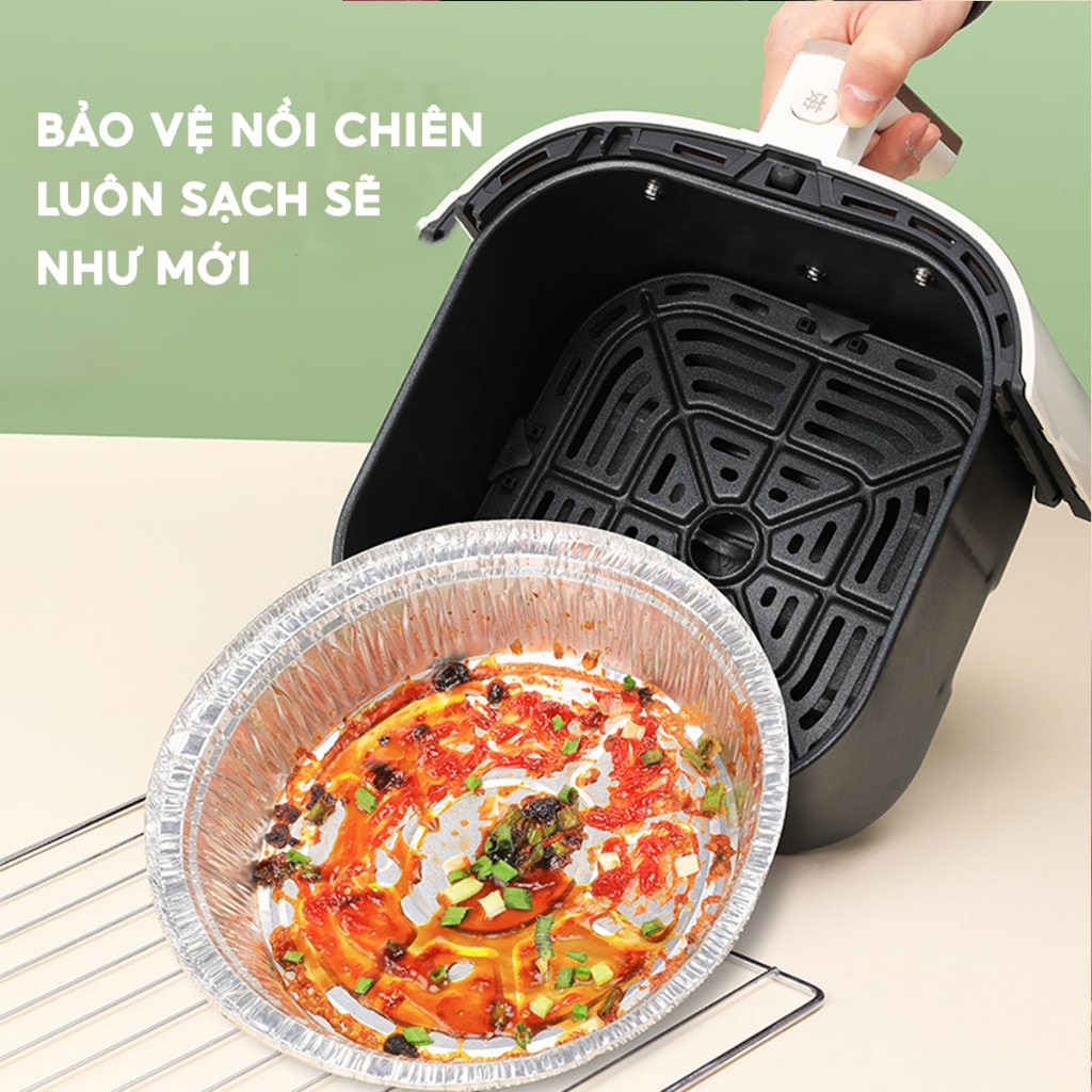 COMBO 100 Khay Giấy Bạc Lót Nồi Chiên Không Dầu - Chi tiết