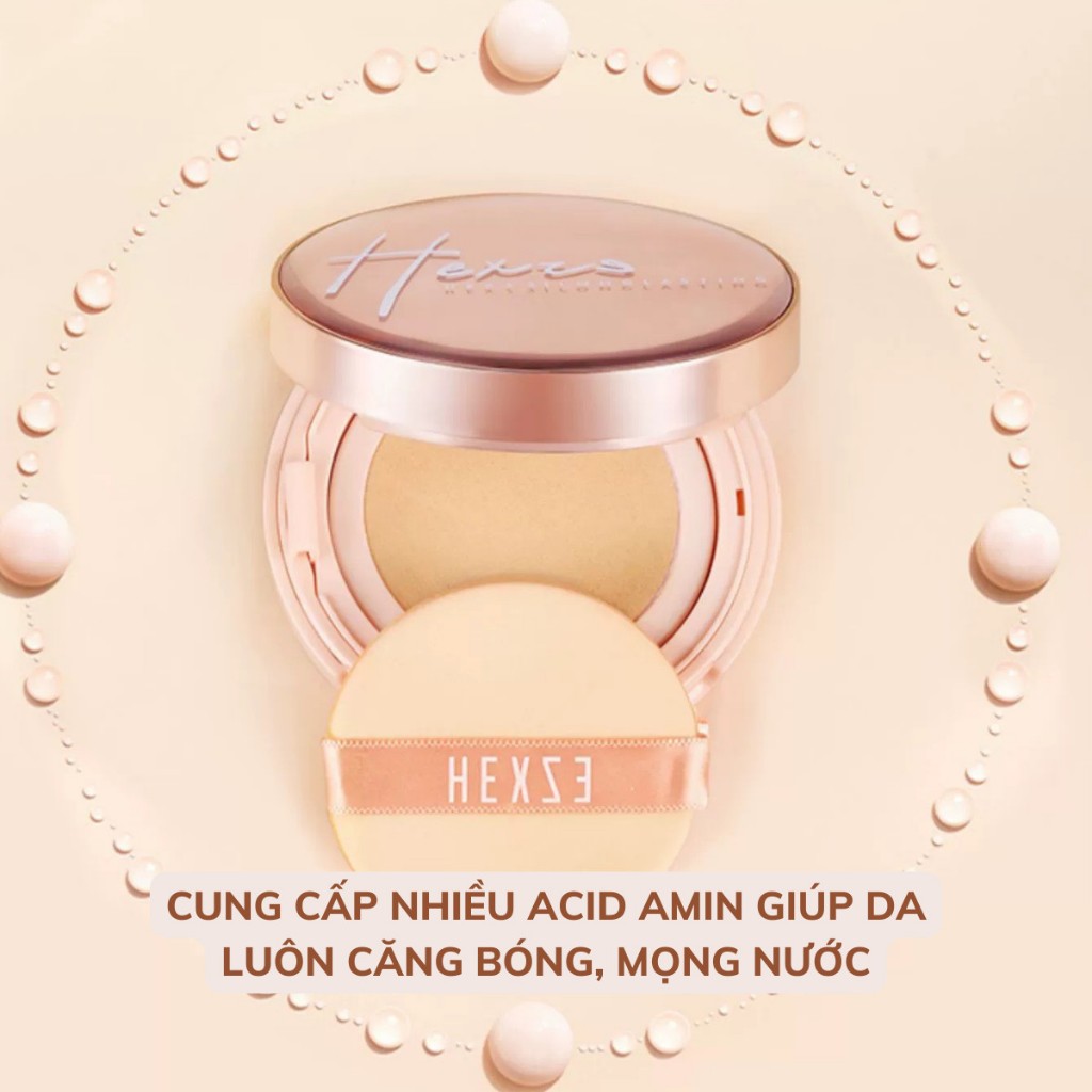 Cushion cấp ẩm lâu trôi HEXZE 15g - Thiết kế