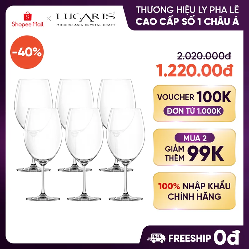 ĐỔI TRẢ CHÍNH HÃNG KHI BỂ VỠ Bộ 6 ly Pha Lê Lucaris Nhập ... - Sử dụng