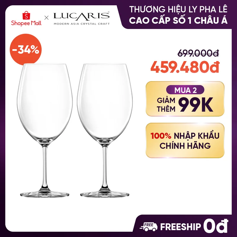 ĐỔI TRẢ CHÍNH HÃNG KHI BỂ VỠ Bộ 6 ly Pha Lê Lucaris Nhập ... - Góc nhìn khác