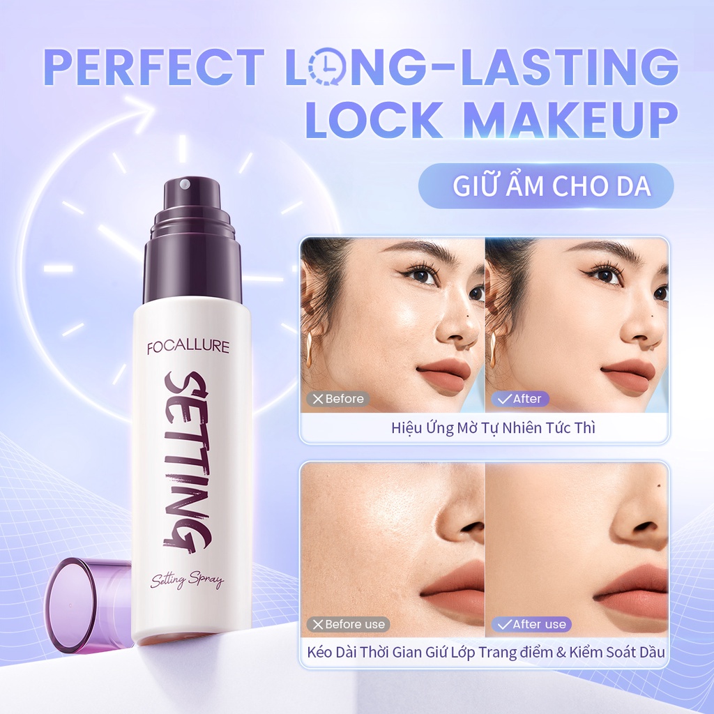 FOCALLURE Xịt Khóa Makeup Giữ Lớp Trang Điểm Bền Lâu Trôi... - Thiết kế