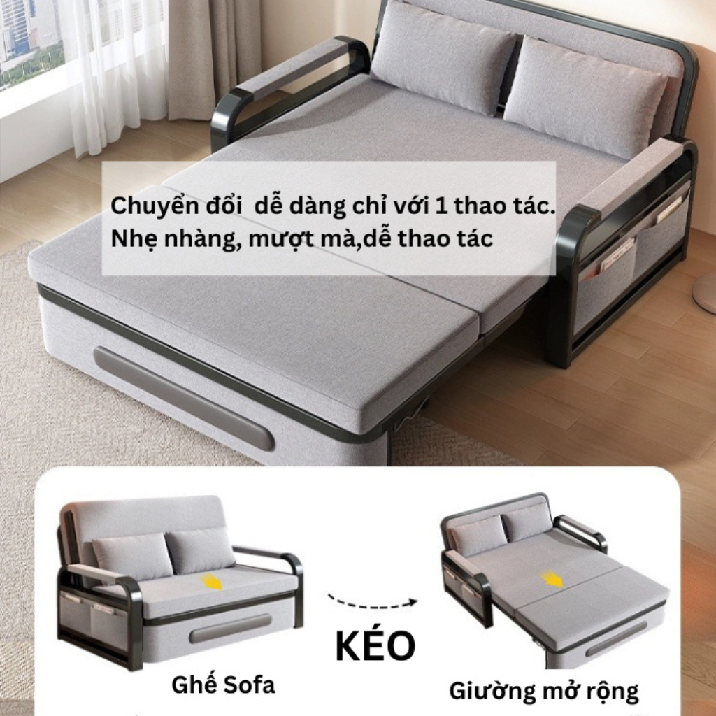 Giường sofa gấp gọn thành ghế đa năng - Chi tiết