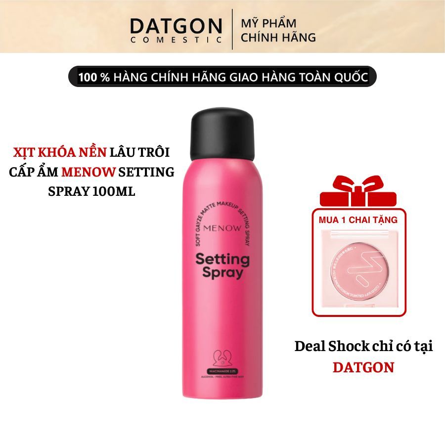 HOẢ TỐC Xịt khóa nền MENOW 100ml – Giữ lớp trang điểm bền... - Chi tiết