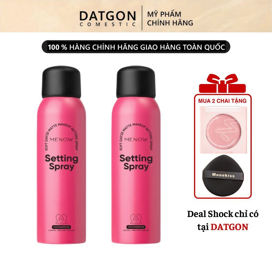 HOẢ TỐC Xịt khóa nền MENOW 100ml – Giữ lớp trang điểm bền... - Thiết kế