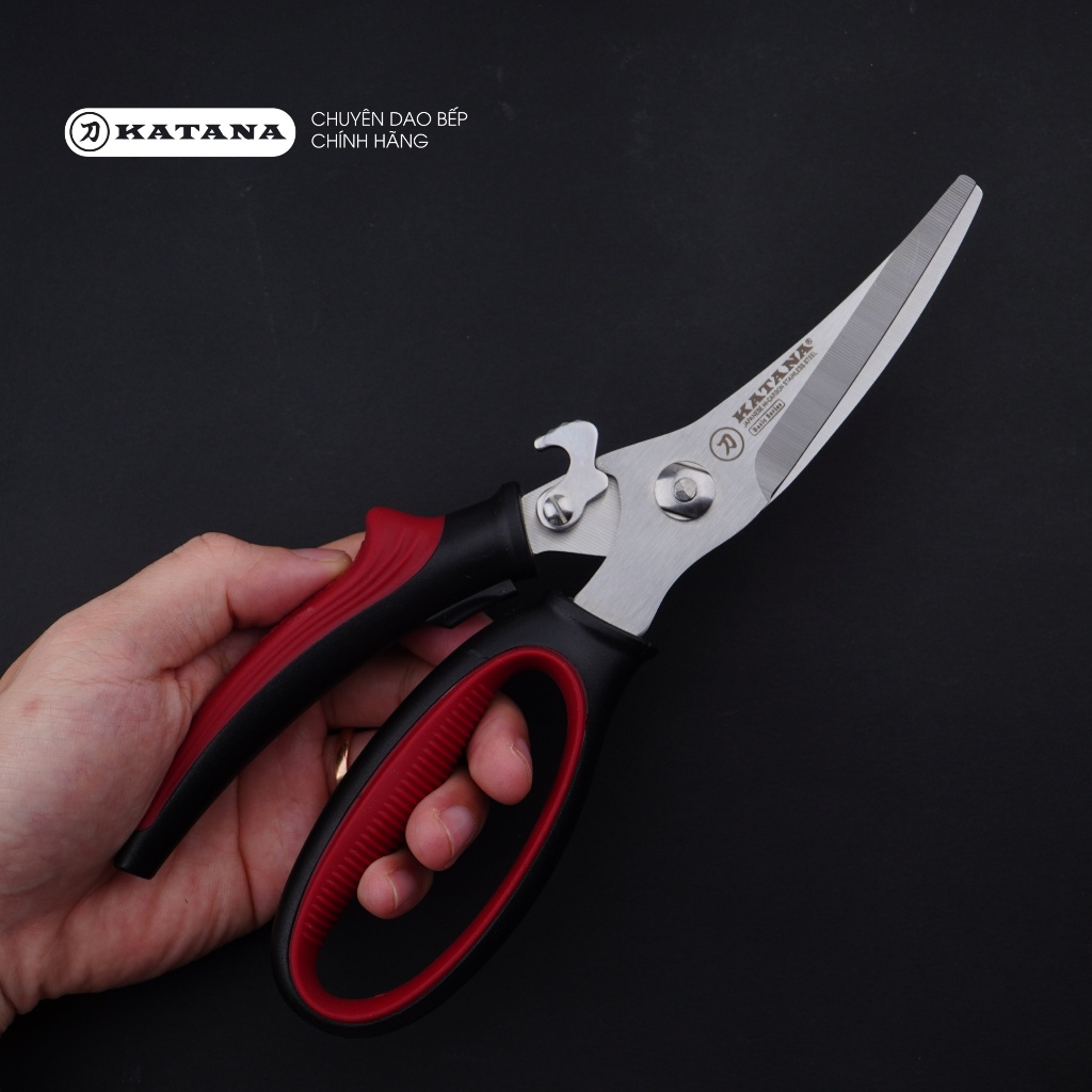 Kéo cắt gà thương hiệu KATANA lưỡi cong có trợ lực - Thiết kế