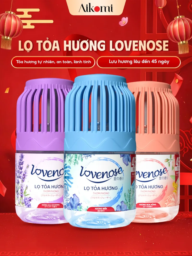 Lọ tỏa hương Lovenose hương thơm tự nhiên dễ chịu sáp thơ... - Sử dụng