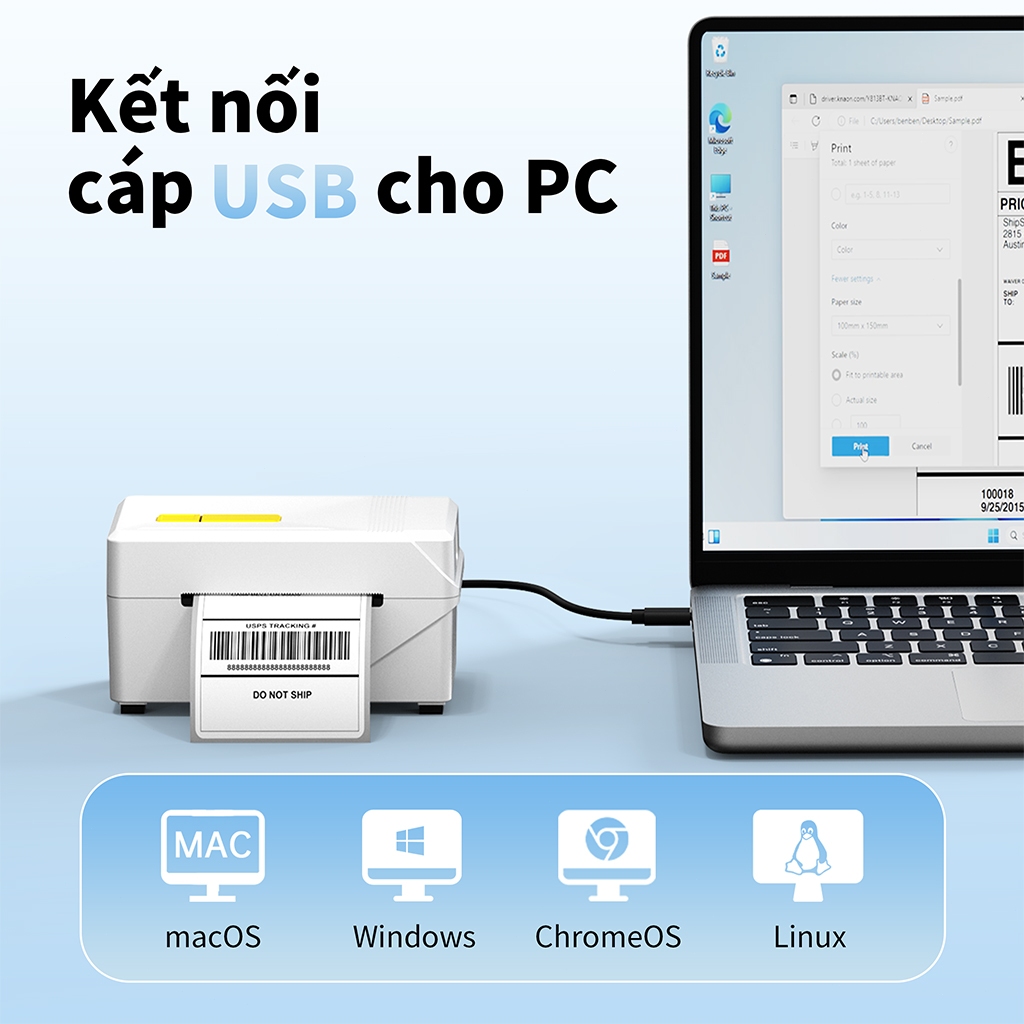 Máy in nhiệt A7 - Chi tiết