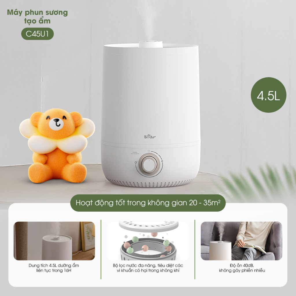 Máy Phun Sương Tạo Ẩm 4.5L... - Góc nhìn khác