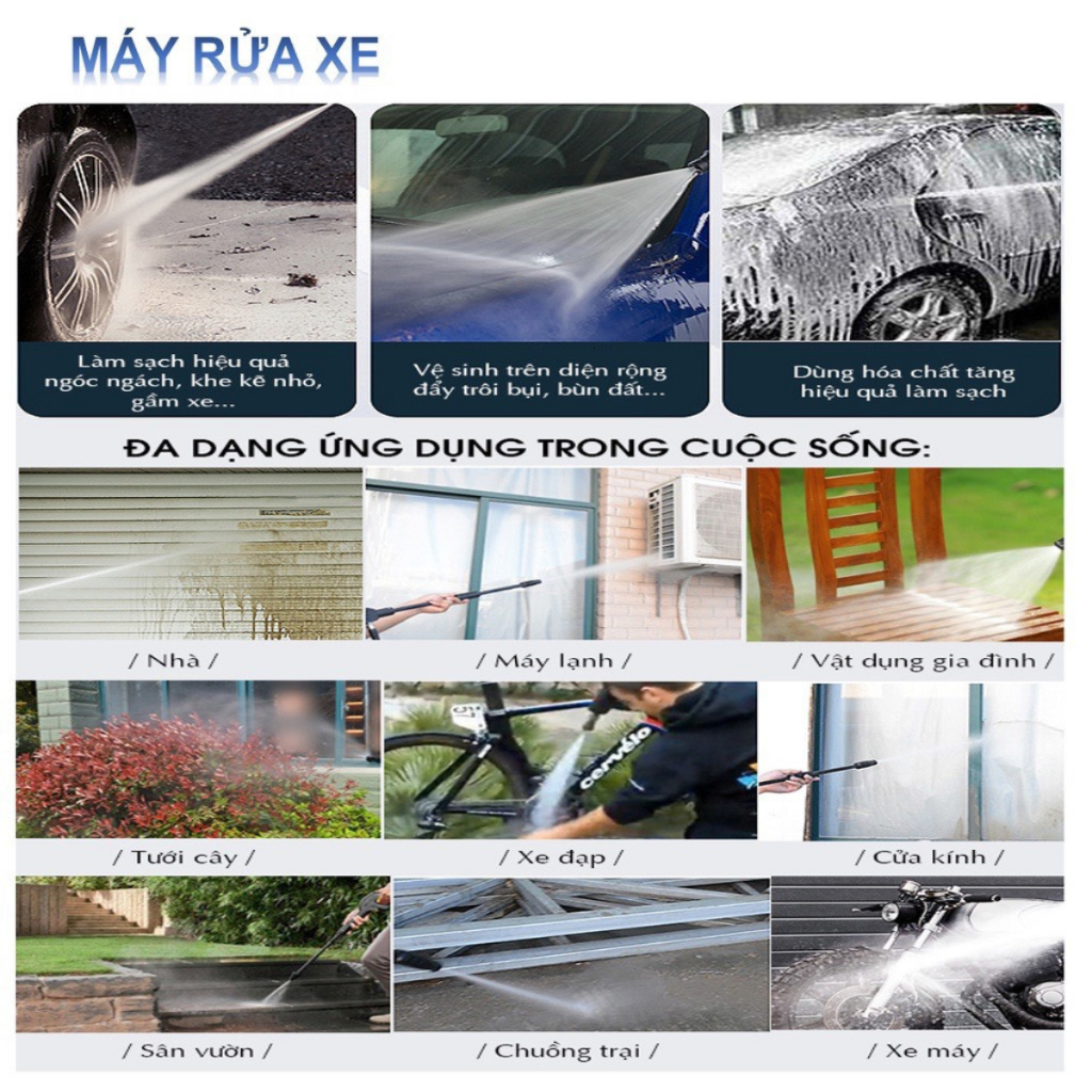 Máy rửa xe áp lực cao SAKURA 4800W - Chi tiết