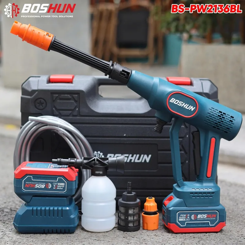 Máy rửa xe dùng pin BOSHUN BS - Góc nhìn khác