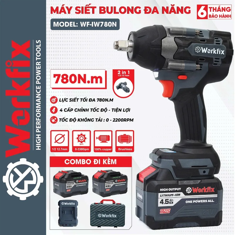 Máy Siết bulong WORKFIX WF - Chi tiết