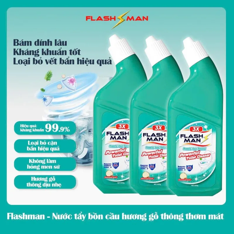 MUA 2 TẶNG 1 Nước Tẩy Bồn Cầu Flashman 500g – Diệt Khuẩn ... - Sử dụng