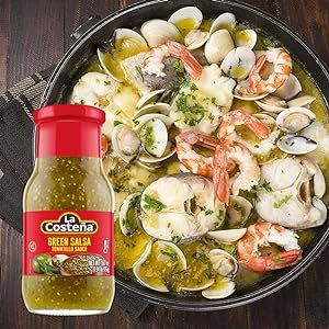 Sốt Salsa Xanh Truyền Thống La Costena Green Mexican Sauce Medium, Chai 475gr - Góc nhìn khác