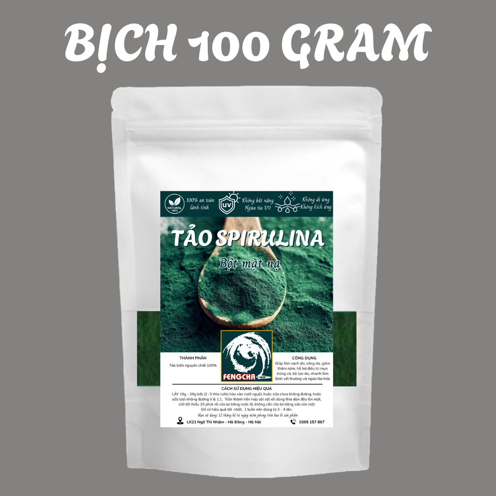 Bột tảo xoắn Spirulina giúp giảm mụn, kháng viem, ngăn ngừa mụn sử dụng trong sp - Sử dụng