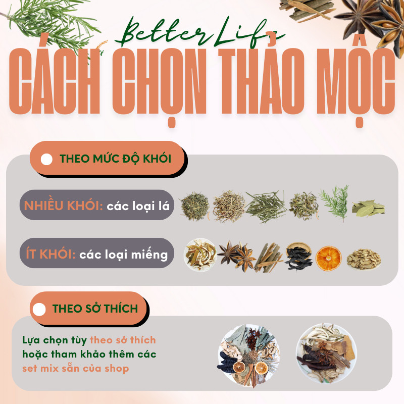 Thảo mộc xông nhà tẩy uế nhiều loại - Chi tiết