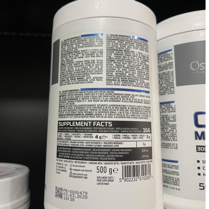thuc-pham-bao-ve-suc-khoe-ostrovit-creatine-monohydrate-natural-500g hình 2