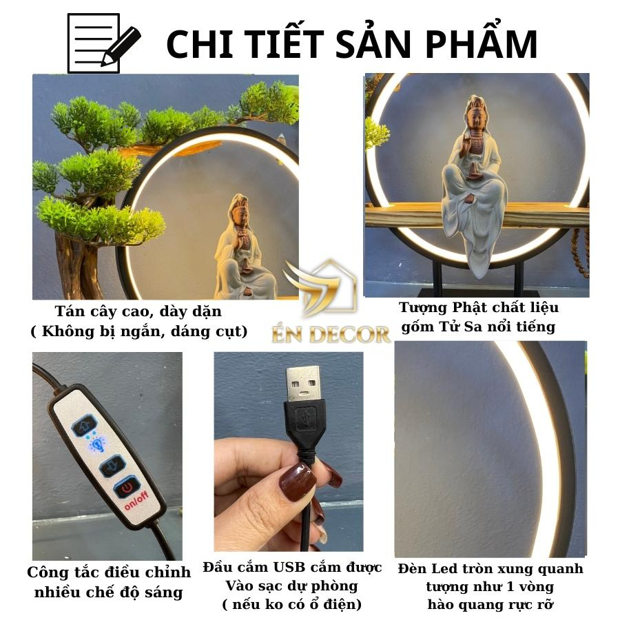 Tượng Quan Âm Bồ Tát Trắng Loại To ÉN DECOR gốm tử sa kèm... - Sử dụng