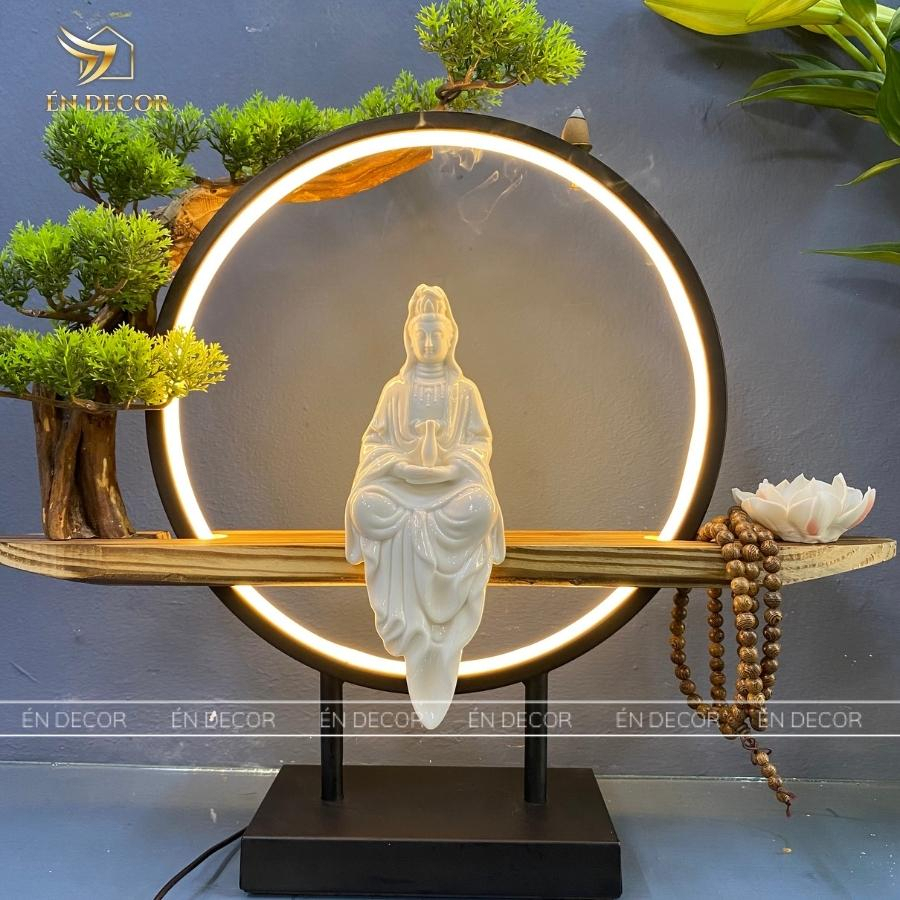 Tượng Quan Âm Bồ Tát Trắng Loại To ÉN DECOR gốm tử sa kèm... - Góc nhìn khác