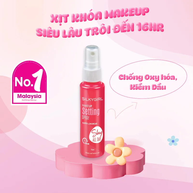 Xịt Giữ Lớp Trang Điểm Silkygirl Makeup Setting Spray Kho... - Chi tiết