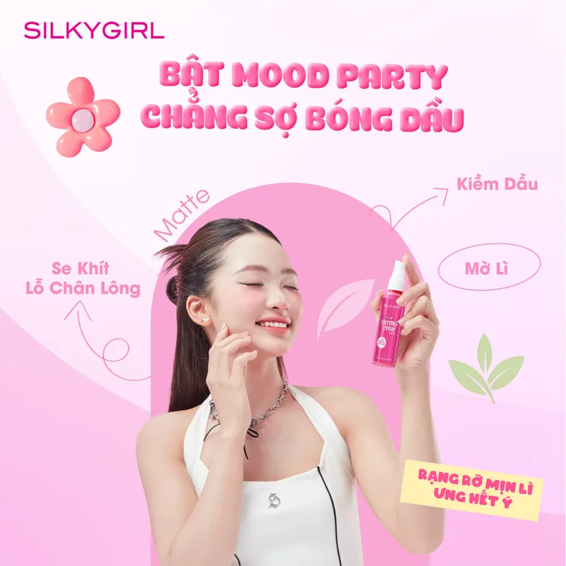 Xịt Giữ Lớp Trang Điểm Silkygirl Makeup Setting Spray Kho... - Thiết kế