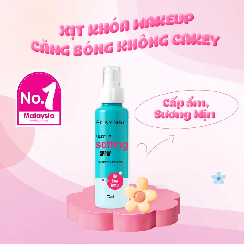 Xịt Giữ Lớp Trang Điểm Silkygirl Makeup Setting Spray Kho... - Phụ kiện