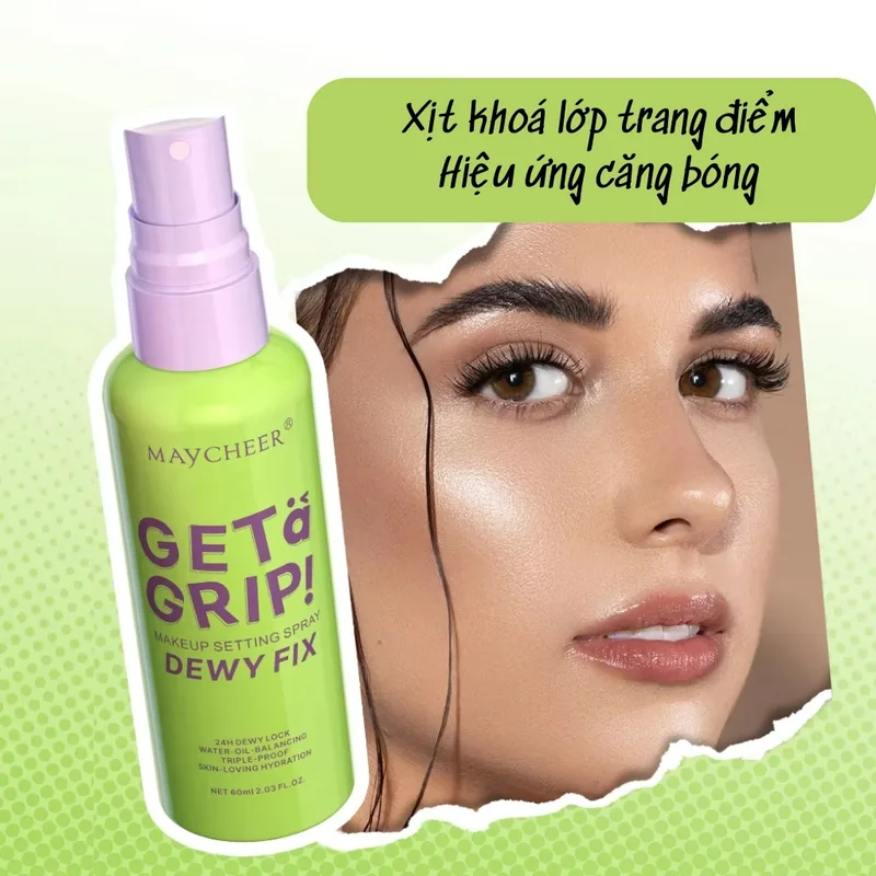 Xịt khoá makeup khoá nền MAYCHEER Setting Spray Dewy Fix ... - Sử dụng