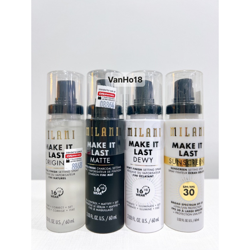 Xịt khoá nền giữ lớp trang điểm MILANI Make It Last ... - Chi tiết