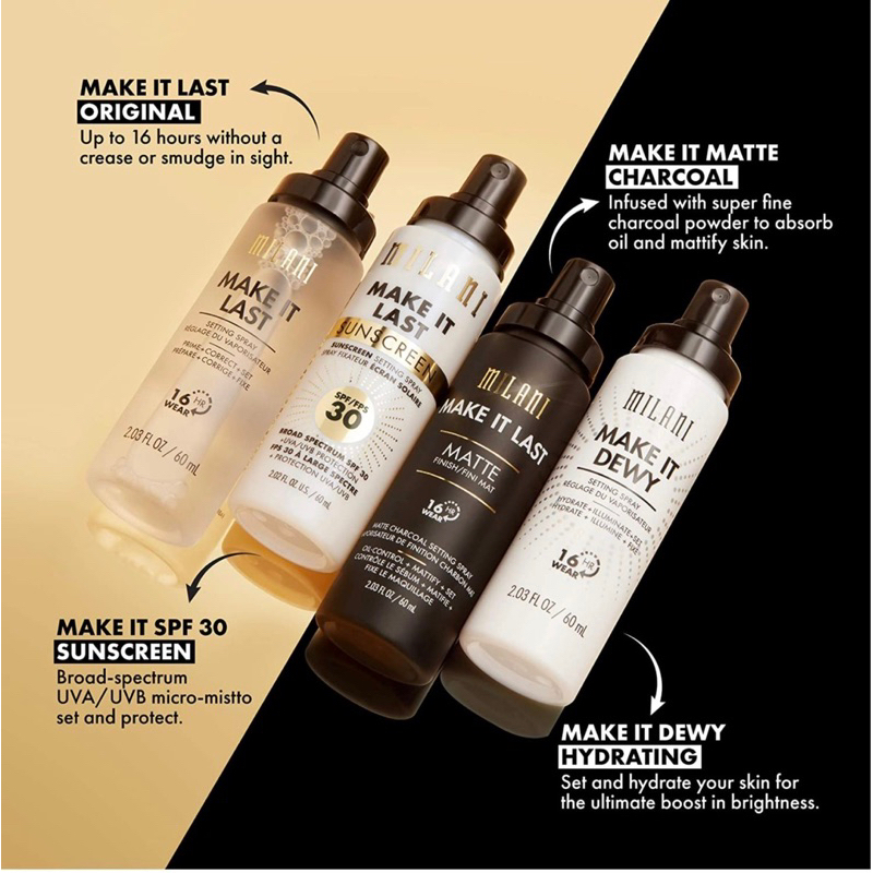 Xịt khoá nền giữ lớp trang điểm MILANI Make It Last ... - Sử dụng