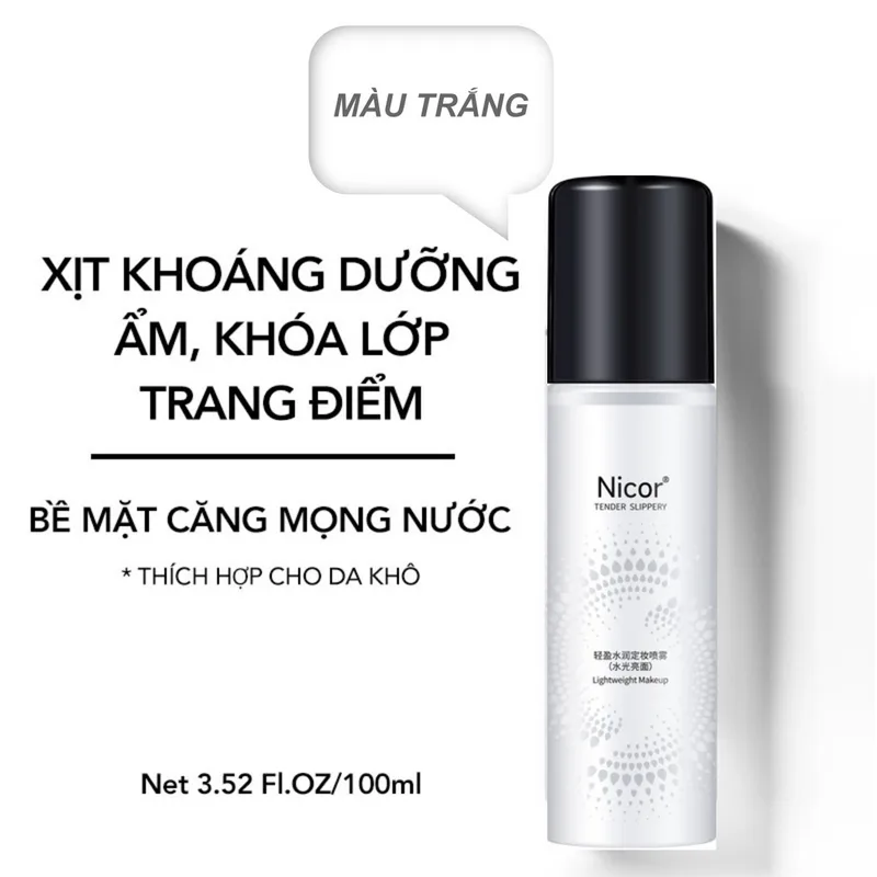 Xịt khoá trang điểm Nicor - Sử dụng